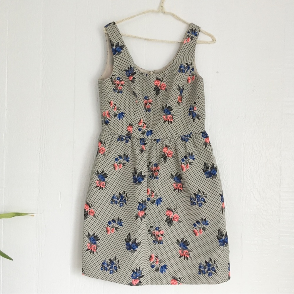 Shoshanna Penelope Floral Jacquard A Line Dress